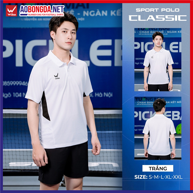  Áo Polo Wika Classic Trắng