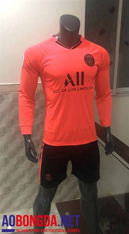 Áo Bóng Đá PSG đỏ sân khách dài tay 2019-2020