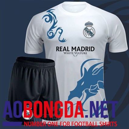 Áo Bóng Đá Real Madrid trắng Fantasy 2017-2018