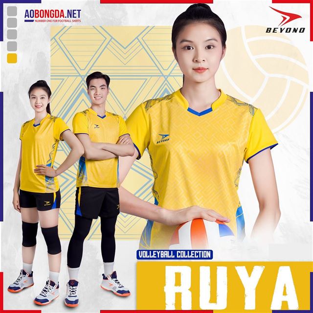 Áo Bóng Chuyền Beyono Ruya Vàng Nữ