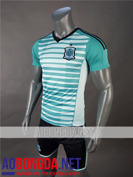 Áo Bóng Đá Tây Ban Nha Thủ Môn Xanh Ngọc World Cup 2018-2019