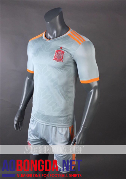 Áo Bóng Đá Tây Ban Nha Xám World Cup 2018-2019
