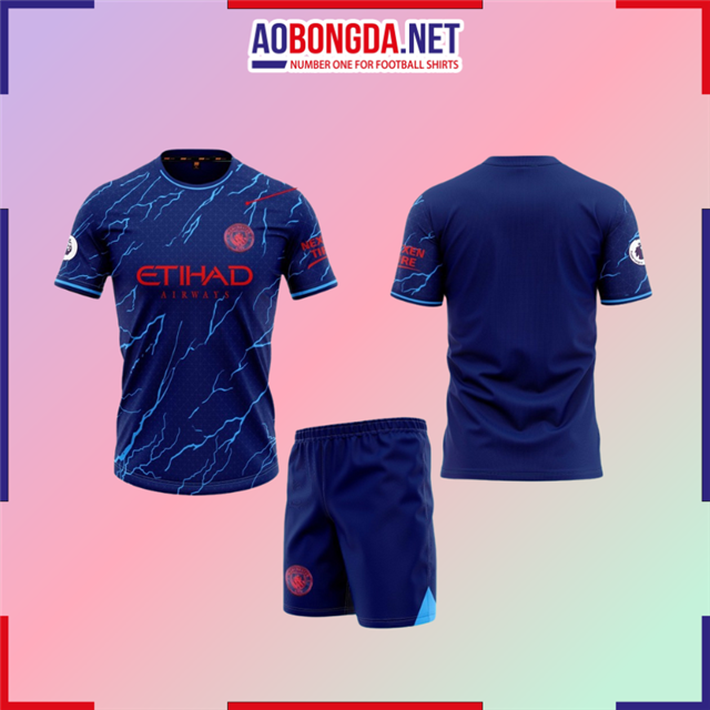 Áo Bóng Đá Câu Lạc Bộ Manchester City Xanh Đen 2023-2024