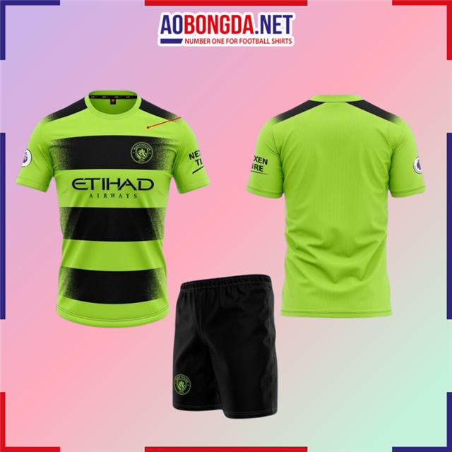 Áo Bóng Đá Câu Lạc Bộ Manchester City Xanh Chuối 2022-2023