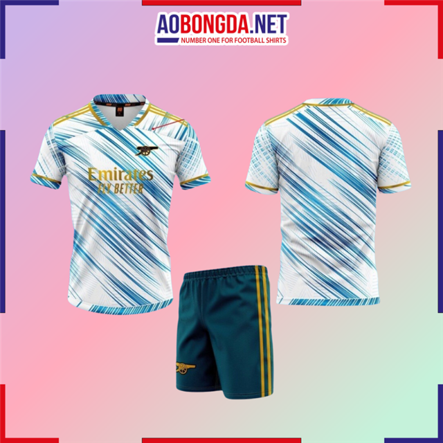 Áo Bóng Đá Câu Lạc Bộ Arsenal Trắng Kẻ Xanh Fantasy 2023-2024