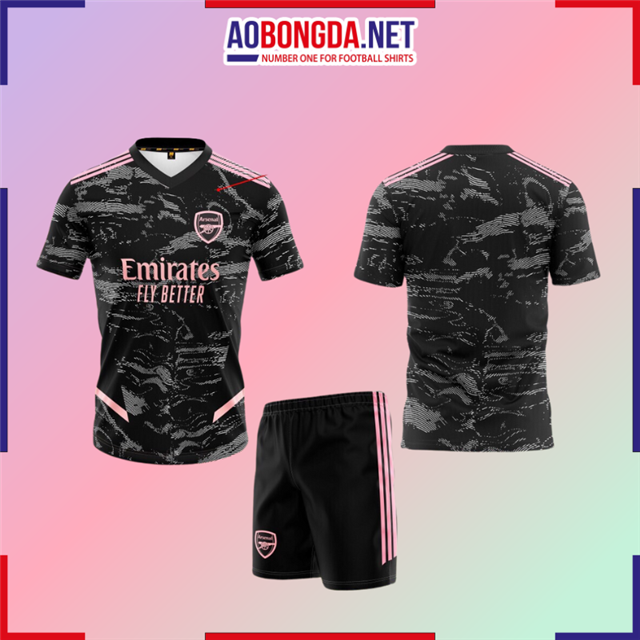 Áo Bóng Đá Câu Lạc Bộ Arsenal Đen Hồng 2023