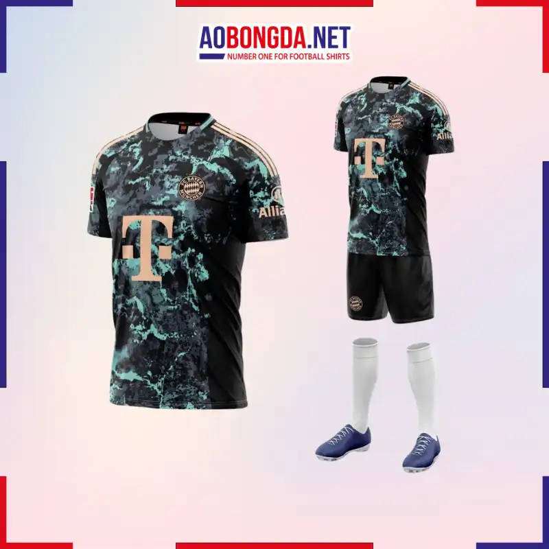 Áo Bóng Đá Câu Lạc Bộ Bayern Đen Loang 2024-2025