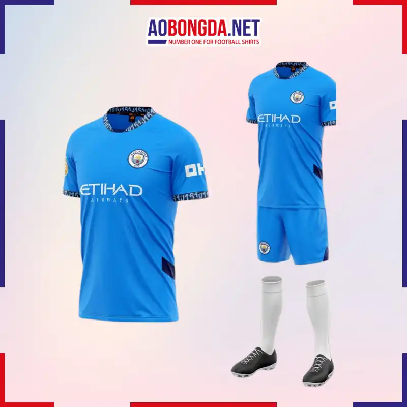 Áo Bóng Đá Câu Lạc Bộ Manchester City Xanh Ngọc 2024-2025