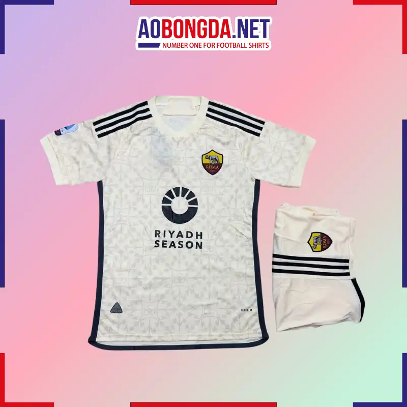 Áo Bóng Đá Câu Lạc Bộ AS Roma Vàng Sữa 2023-2024