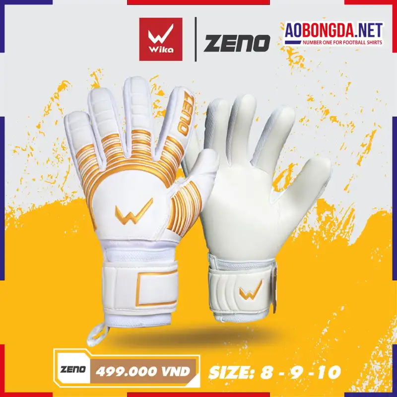 Găng tay thủ môn Wika Zeno Vàng Trắng