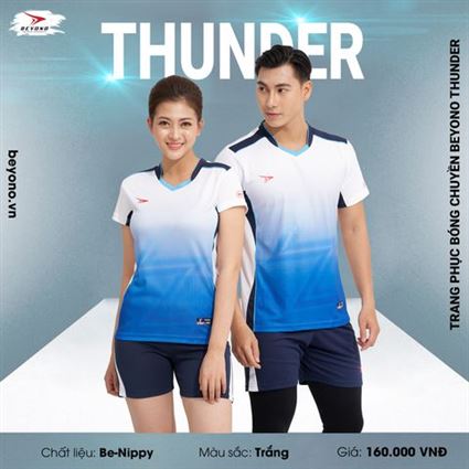 Bộ Quần Áo Bóng Chuyền Beyono Thunder trắng