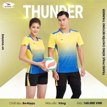 Bộ Quần Áo Bóng Chuyền Beyono Thunder vàng