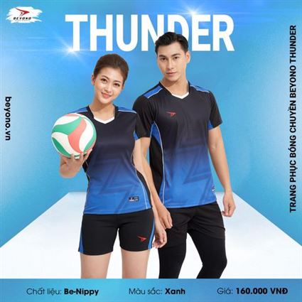 Bộ Quần Áo Bóng Chuyền Beyono Thunder xanh dương