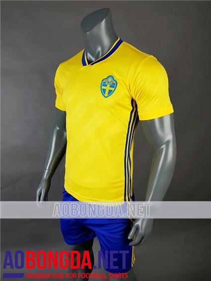 Áo Bóng Đá Thụy Điển Vàng World Cup 2018-2019