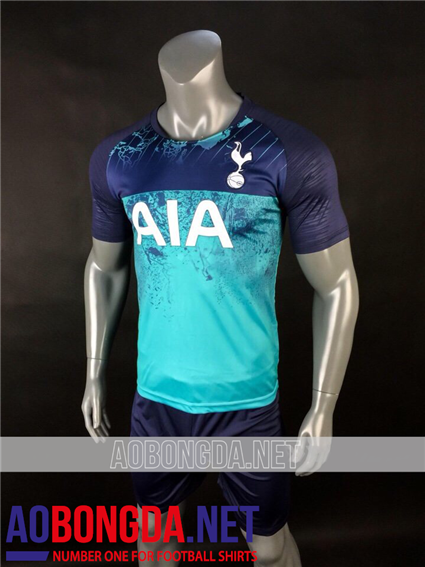 Áo Bóng Đá Tottenham xanh ngọc vai đen mùa giải 2018-2019