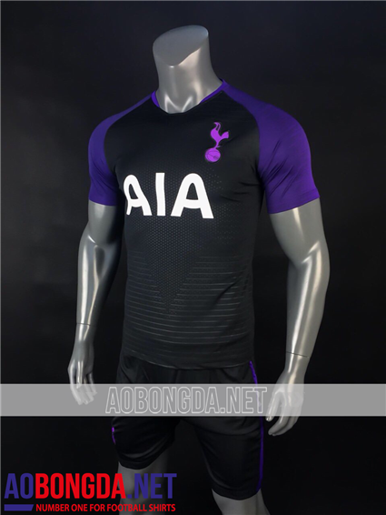 Áo Bóng Đá Tottenham đen vai tím mùa giải 2018-2019