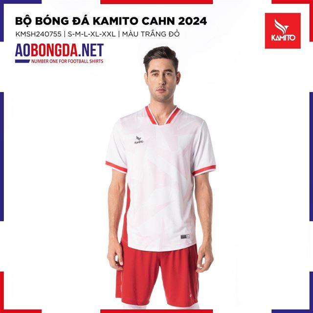 Áo Bóng Đá không Logo Kamito Công An Hà Nội 2024 Trắng