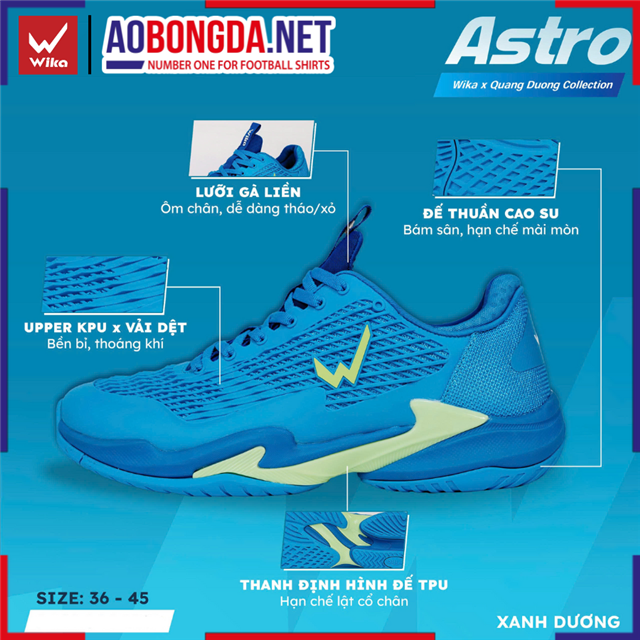 Giày Thể Thao Wika Astro Xanh Dương