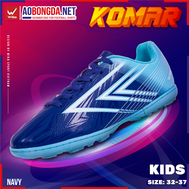 Giày Bóng Đá Trẻ Em Wika Komar Navy