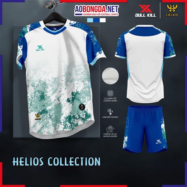 Áo Bóng Đá Không Logo Dullkill Helios Trắng