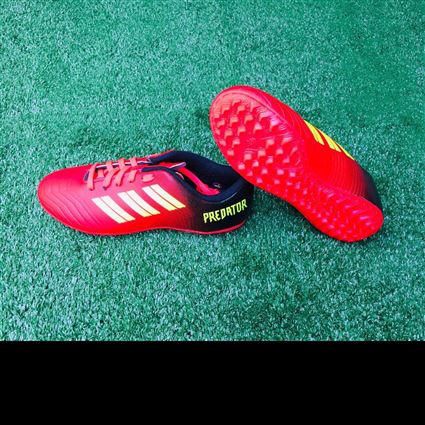 Giầy Bóng Đá Trẻ Em Predator đỏ gót đen