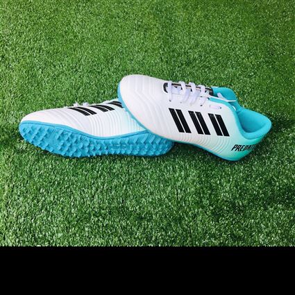 Giầy Bóng Đá Trẻ Em Predator trắng gót xanh ngọc