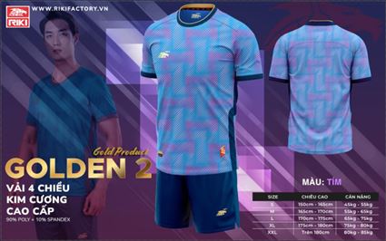 Áo Không Logo Riki Golden 2 Tím