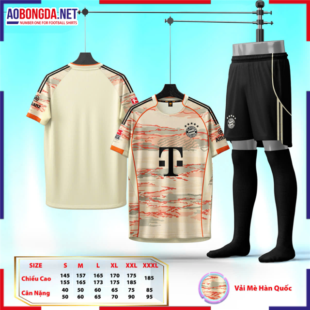 Áo Bóng Đá Câu Lạc Bộ Bayern Kem Đỏ 2025-2026