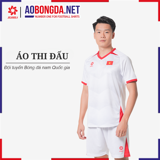 Bộ Quần Áo Tập Luyện Đội Tuyển Việt Nam Jogarbola Trắng