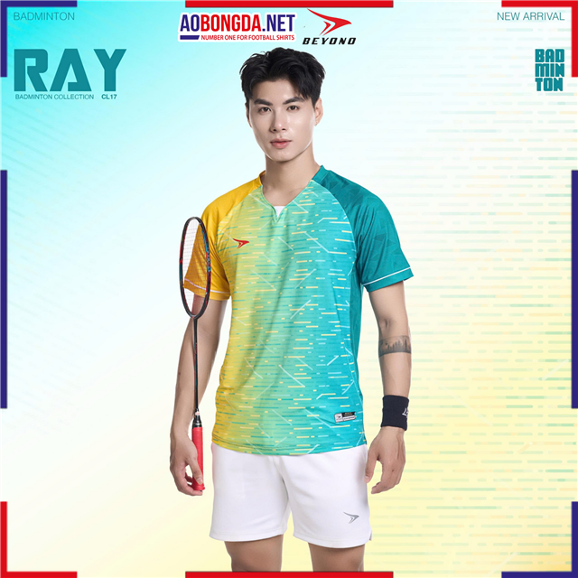 Áo Cầu Lông Beyono Ray CL17 Nam Vàng Xanh