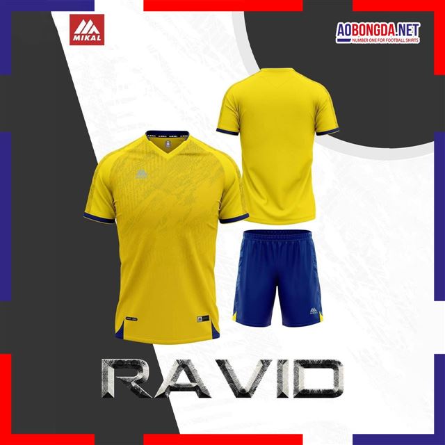 Áo Bóng Đá Không Logo Ravid Mikal.K1 Vàng
