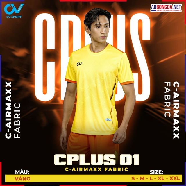 Áo Bóng Đá Không Logo C_Plus 01 Vàng