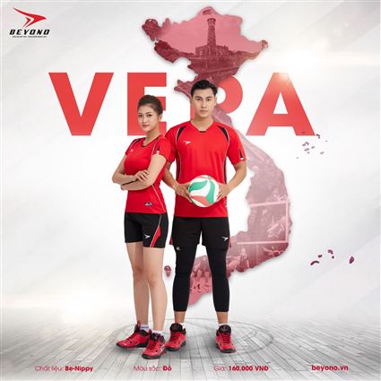 Bộ Quần Áo Bóng Chuyền Beyono Vera Đỏ