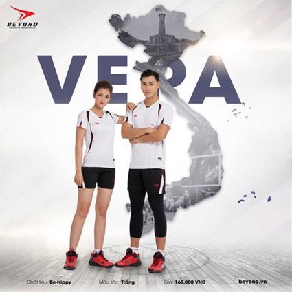 Bộ Quần Áo Bóng Chuyền Beyono Vera trắng