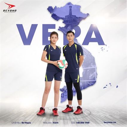 Bộ Quần Áo Bóng Chuyền Beyono Vera xanh dương