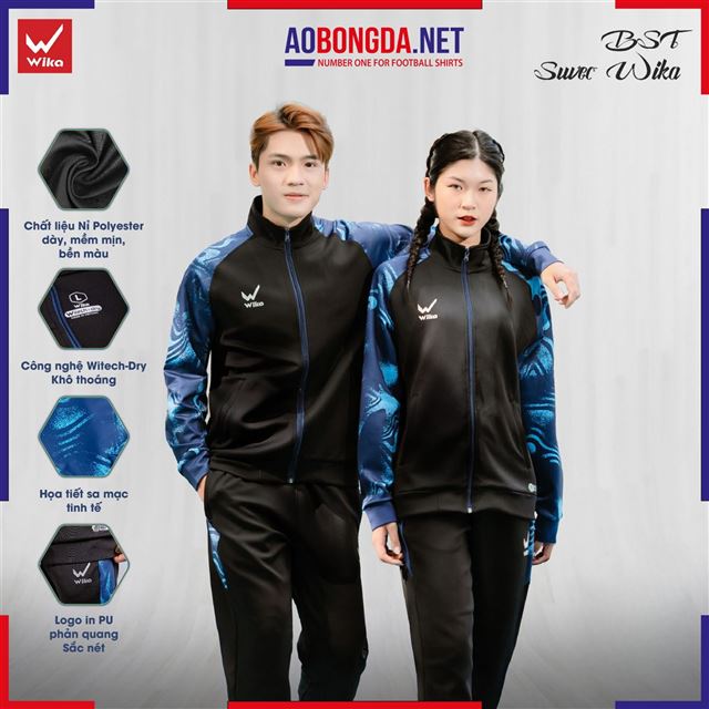 Bộ Quần Áo Nỉ Wika Suvec Xanh Đen