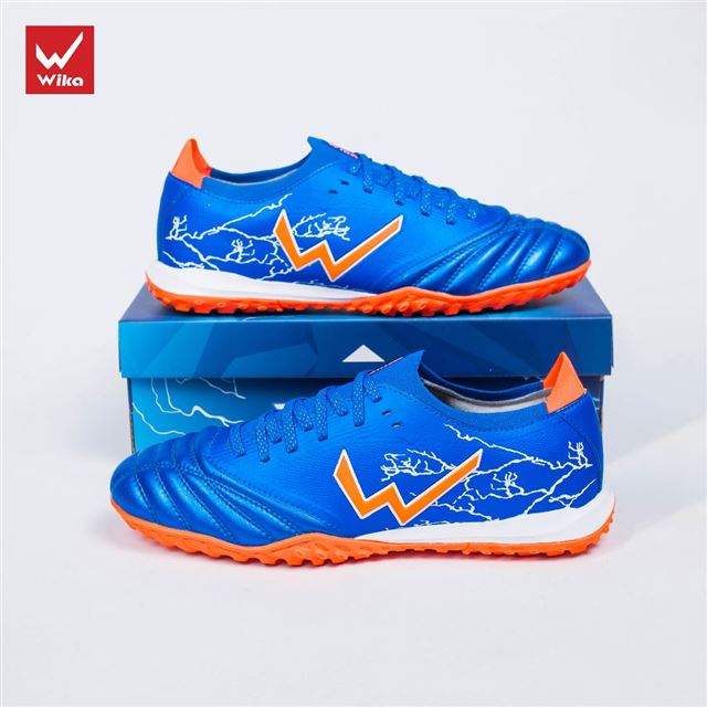 Giầy Bóng Đá Wika Thunder Xanh Cam