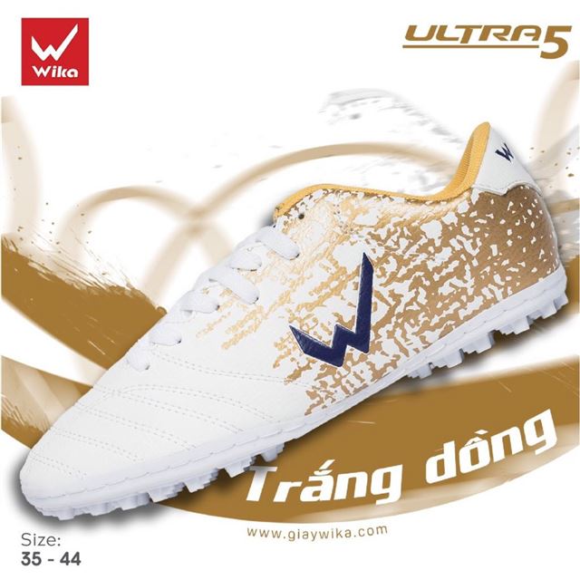 Giày Bóng Đá Wika Ultra 5 Trắng Đồng