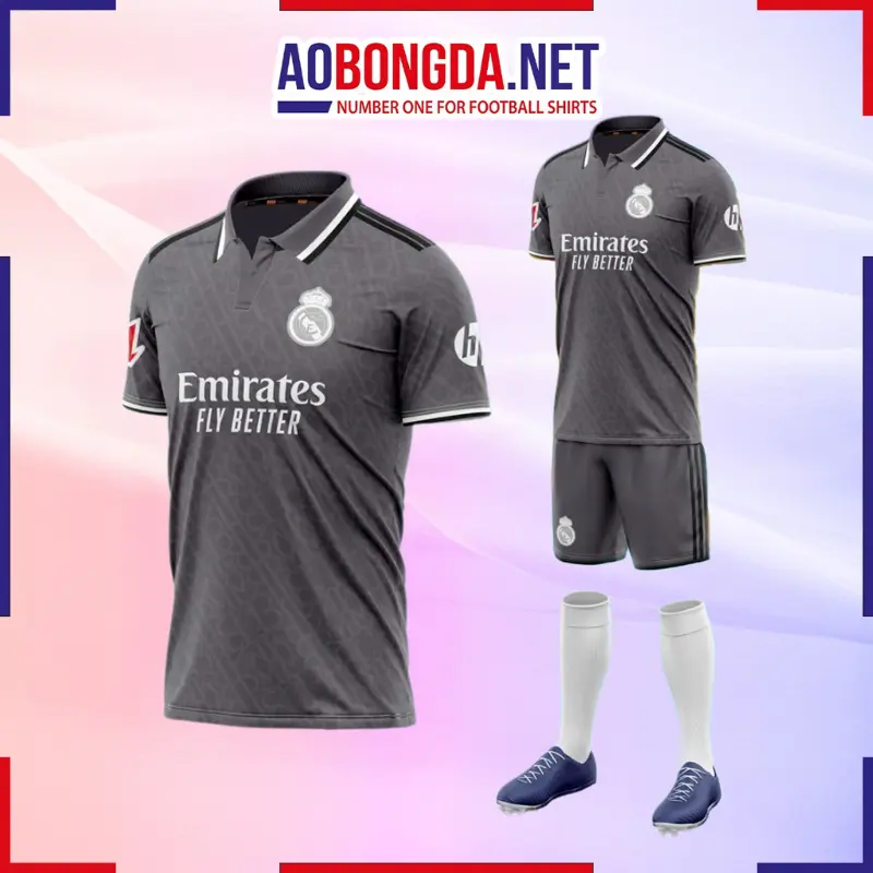 Áo Bóng Đá Câu Lạc Bộ Real Madrid Xám 2024-2025