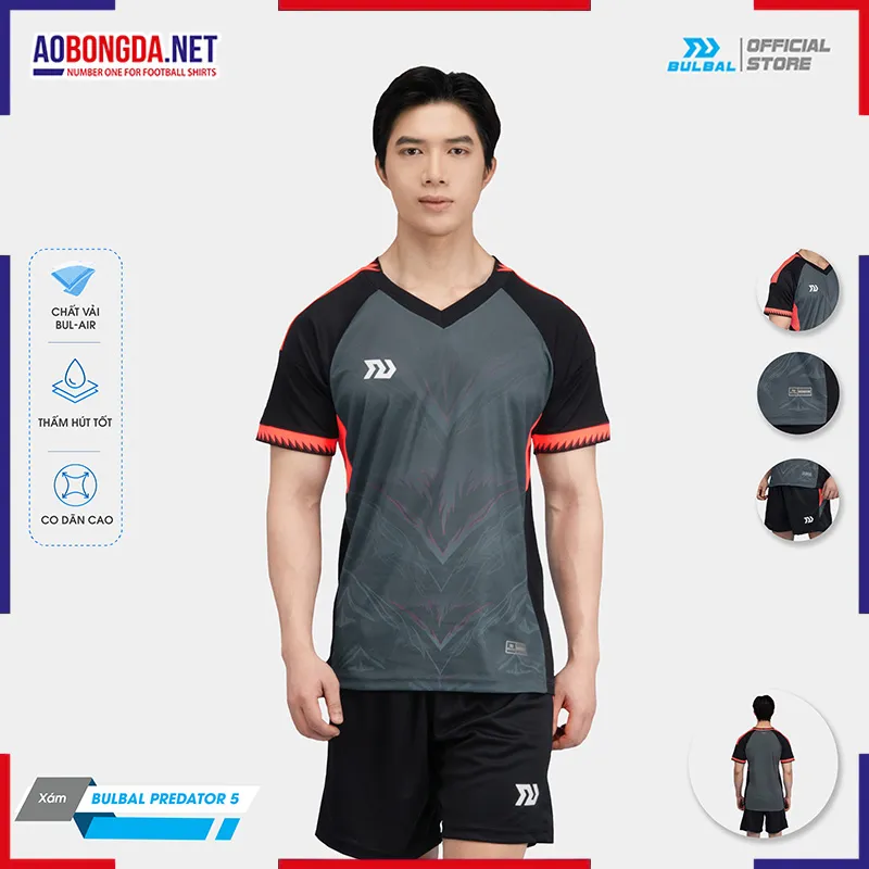  Áo Không Logo bulbal Predator 5 Xám