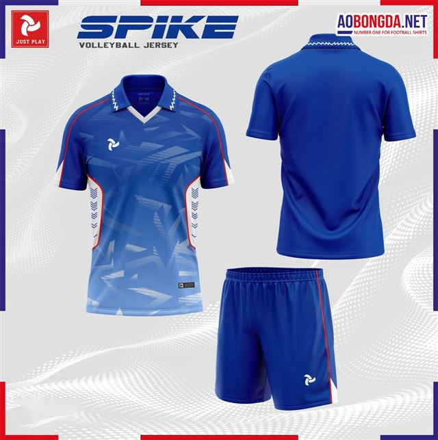 Áo Bóng Chuyền Justplay Spike Xanh Bích Nam