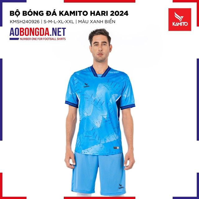 Áo Bóng Đá không Logo Kamito Hari Xanh Biển