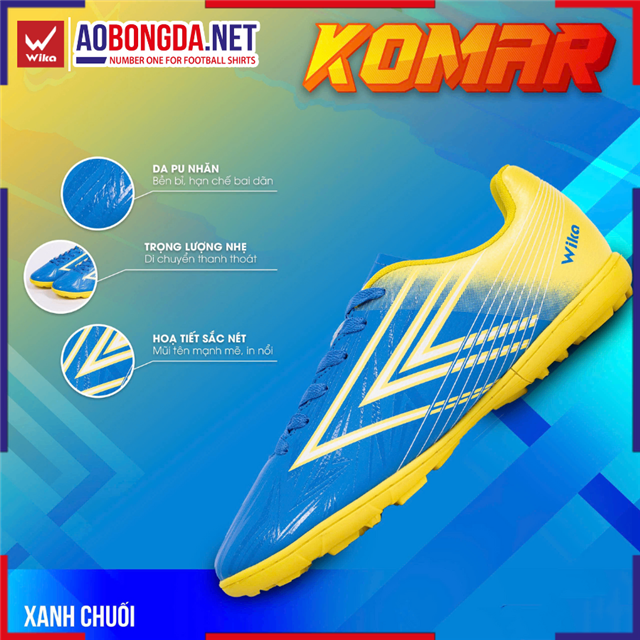 Giày Bóng Đá Wika Komar Xanh Chuối