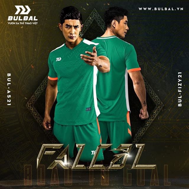 Áo bóng đá không logo Bulbal Falcol Xanh Lý