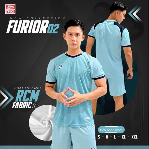 Áo Không Logo Riki Furior 2 Xanh Nhạt