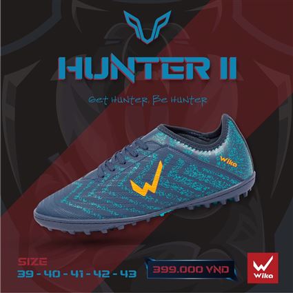 Giày Bóng Đá Wika Hunter II Xanh Navy