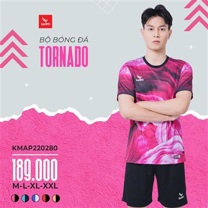 Áo Bóng Đá không Logo Kamito Tornado Hồng