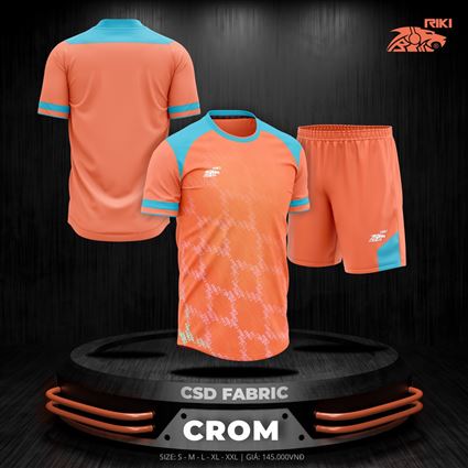 Áo Bóng Đá không Logo Riki Crom Cam