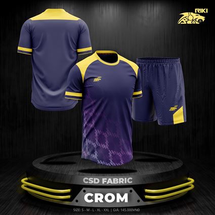 Áo Bóng Đá không Logo Riki Crom Tím Than