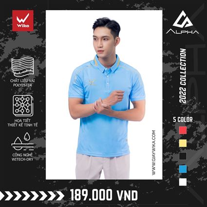 Áo Polo Wika Alpha Màu Xanh Bích